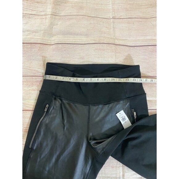 NWT Old Navy Women's Black Faux Leather Athletic Leggings - Med/Tall - Picture 8 of 13